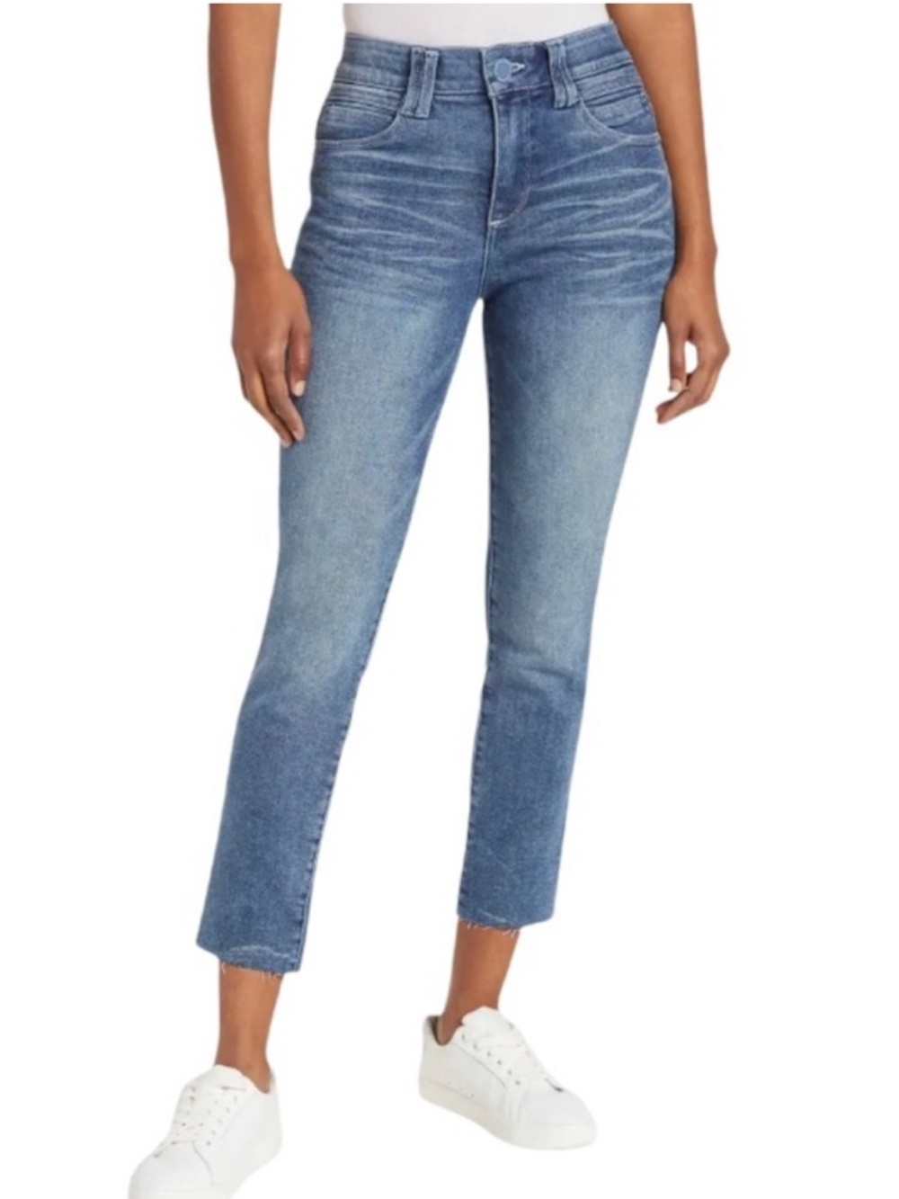 Democracy Light Blue High-Rise Cropped Slim Jeans